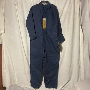 C E Schmidt Men’s Coveralls LG  Short. Long Sleeve.Navy Blue. Auto shop, Garage.